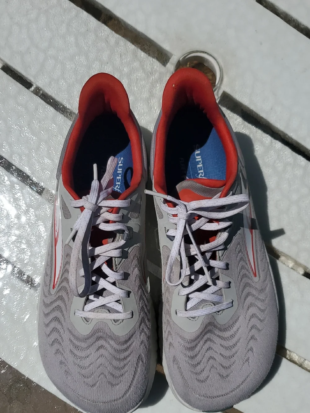 Altra Torin 7 Size US 11 Wide. Grey Red Colorway. Good/Excellent Used Condition
